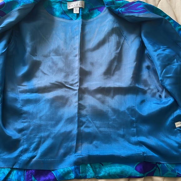 Elegant vintage 100% Silk Suit by Adrianna Papell 2 piece skirt set - Picture 12 of 16